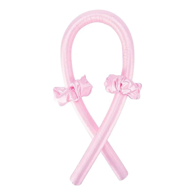 Heatless Curling Rod Night Cap Set – No-Heat Ribbon Hair Curlers with Soft Sleeping Bonnet for Overnight Curls