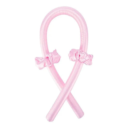Heatless Curling Rod Night Cap Set – No-Heat Ribbon Hair Curlers with Soft Sleeping Bonnet for Overnight Curls