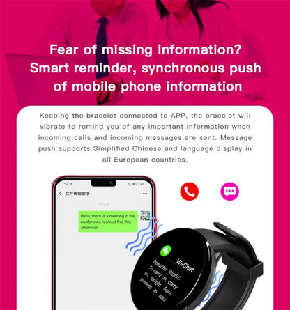 XMSJ Smart Watch Fitness Tracker | Heart Rate & Sleep Monitor | Activity Tracker | Round Touch Screen | Android & iOS