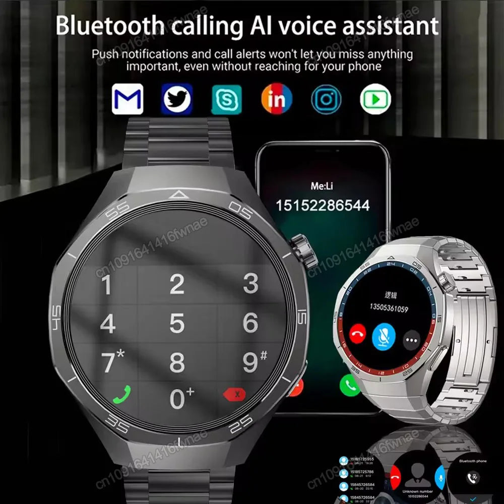 Smart Watch GPS NFC Bluetooth Call 1.52" HD Fitness Tracker Android iPhone