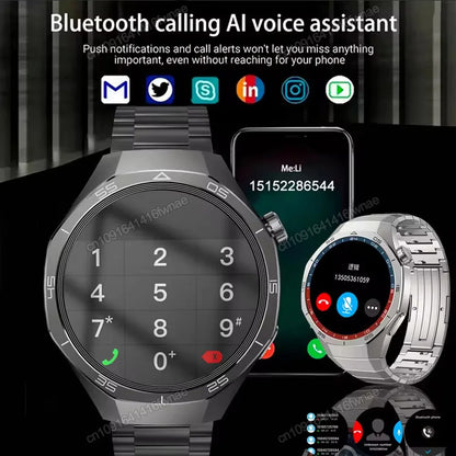 Smart Watch GPS NFC Bluetooth Call 1.52" HD Fitness Tracker Android iPhone