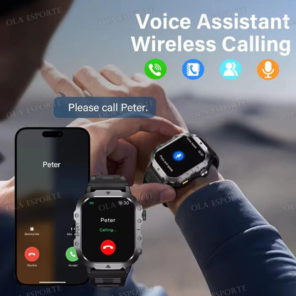 Men’s Smart Watch Bluetooth Call – LED Touch Screen Fitness Tracker with Multi-Sport Modes, Smart Notifications (Android & iOS)