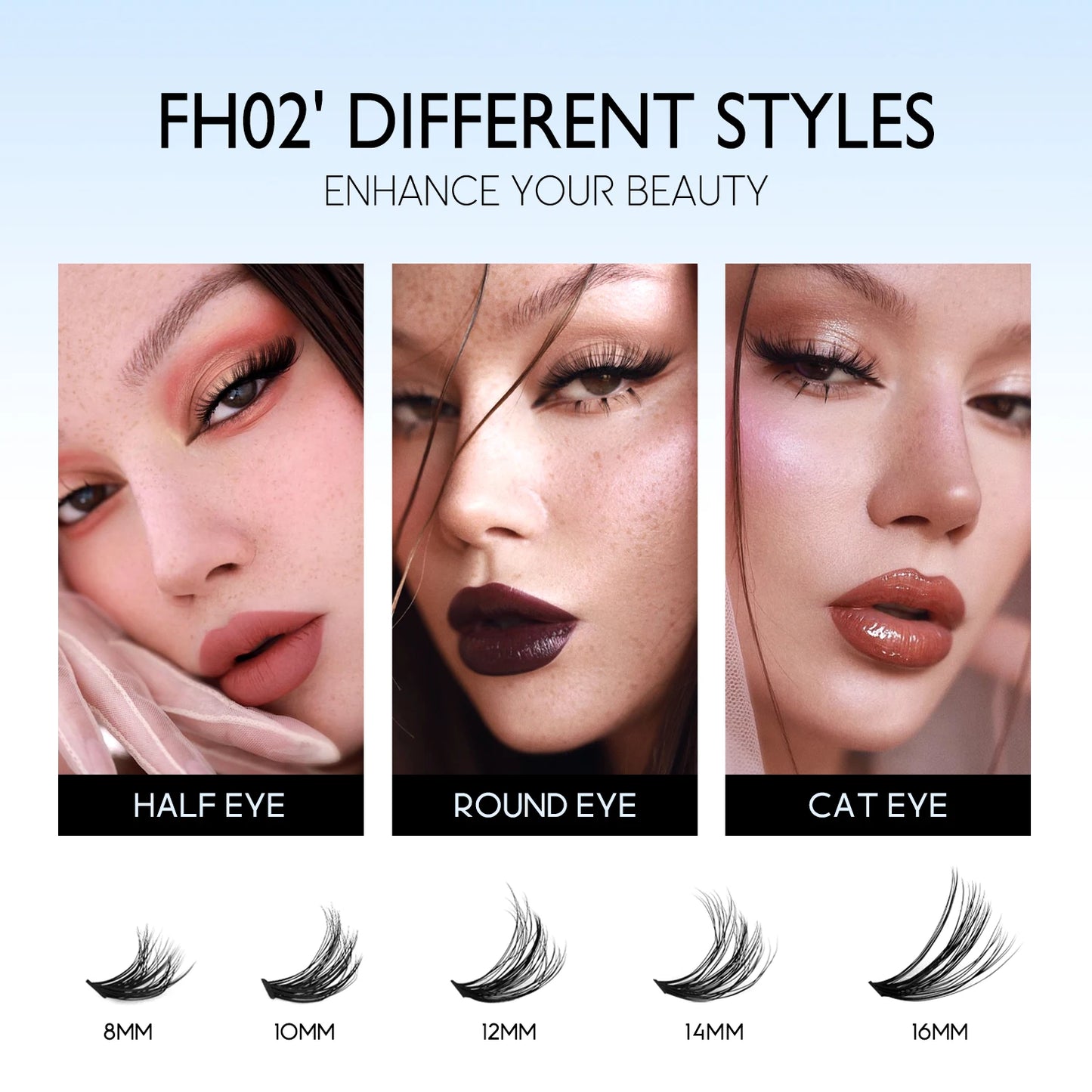 GROINNEYA DIY Lash Extension Kit – Cluster & Individual Lashes with Bond & Seal