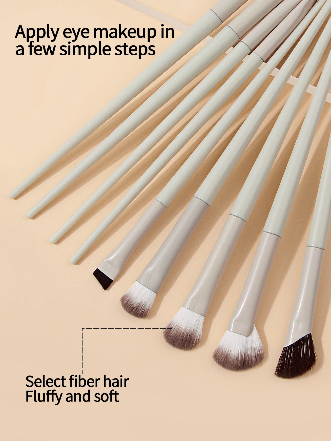 9PCS Professional Eye Makeup Brush Set Ultra Thin Eyeliner Nose Contour Smudge Nylon Brushes K