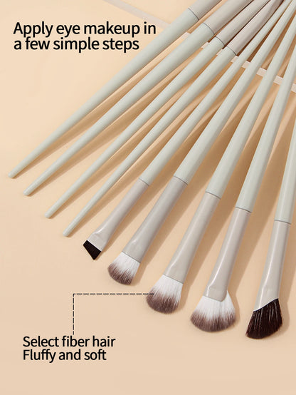 9PCS Professional Eye Makeup Brush Set Ultra Thin Eyeliner Nose Contour Smudge Nylon Brushes K