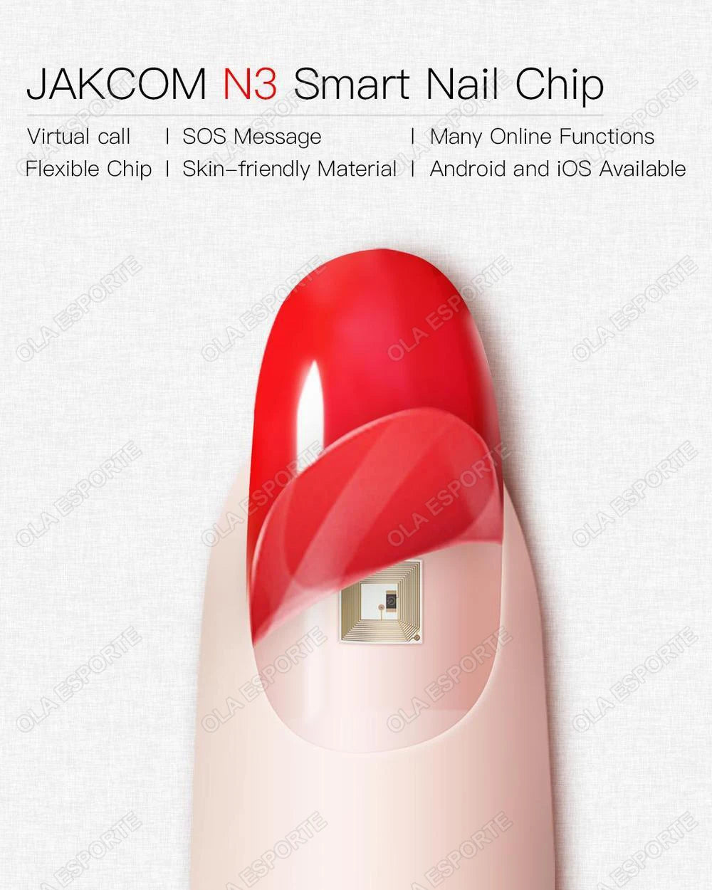 NFC Smart Nail Chip Tag for Android iPhone Virtual Call SOS Contact Waterproof