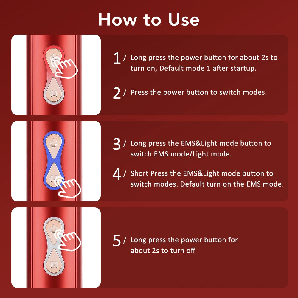 Electric Microcurrent Massage Comb – 660nm Red Light Hair Growth & Scalp Massager for Hair Care, Relaxation & Blood Circulation