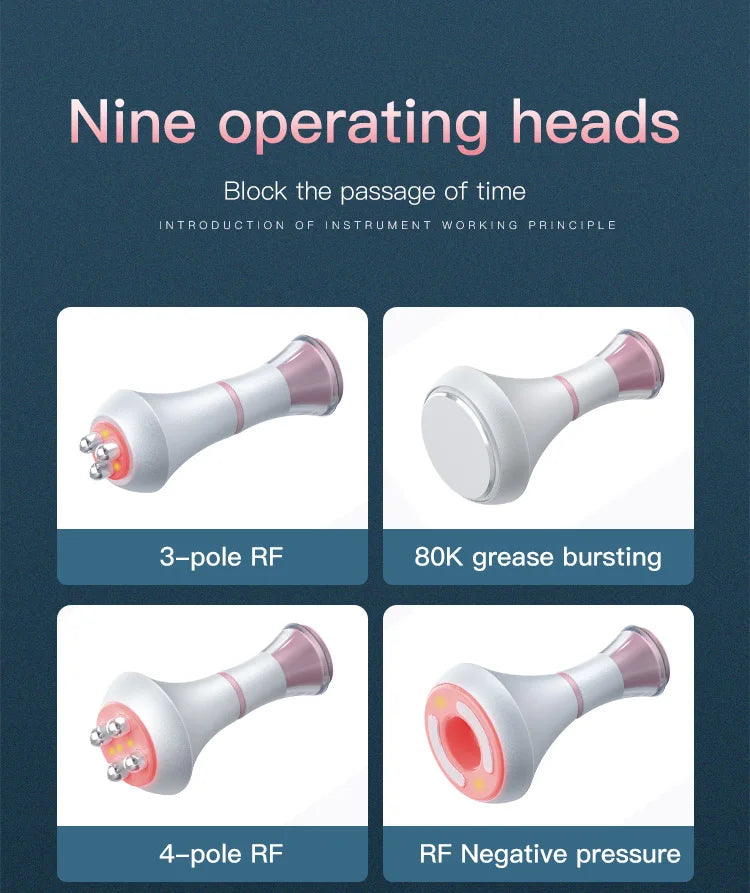 9-in-1 Cavitation & RF Skin Tightening Machine – Ultrasonic Body Toning, Skin Firming & Facial Rejuvenation Device