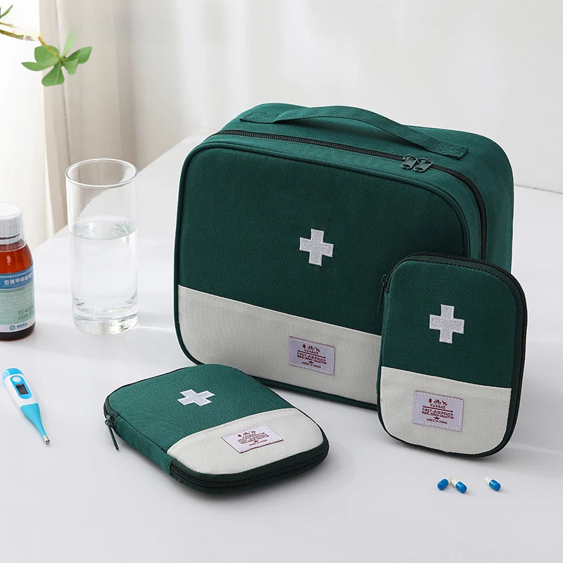 Portable Travel Medicine Storage Bag First Aid Organizer Large Capacity Oxford Case