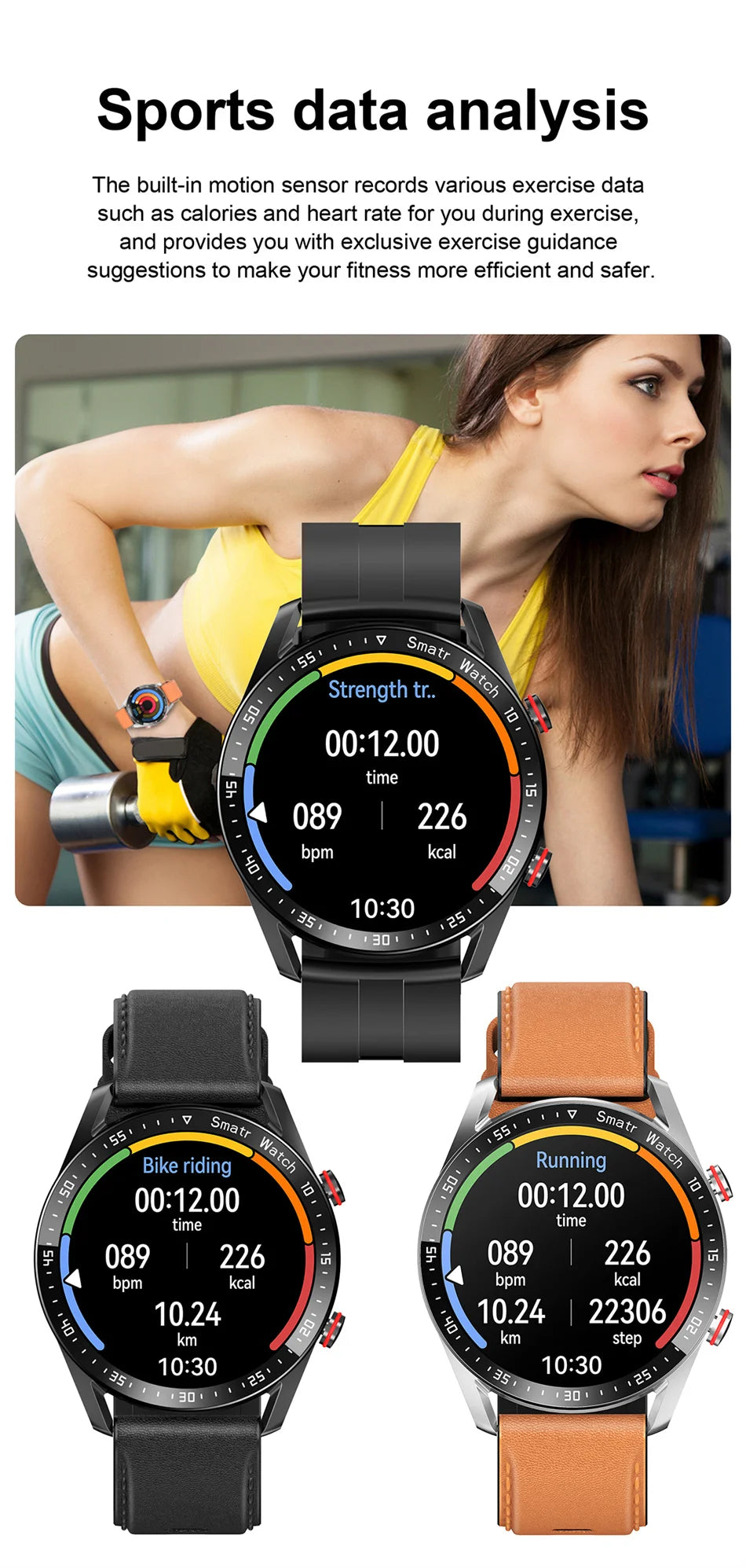 Men’s Bluetooth Smart Watch | Fitness & Activity Tracker | Call & Message Alerts | Waterproof Sports Smartwatch with Box