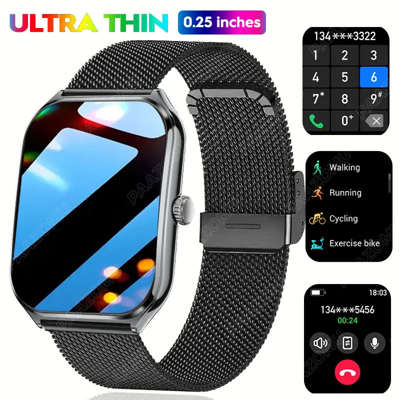 Smart Watch 1.96" AMOLED Bluetooth Call Fitness Tracker IP68 for Android iOS