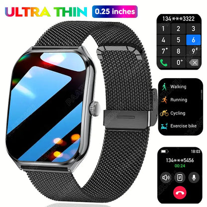Smart Watch 1.96" AMOLED Bluetooth Call Fitness Tracker IP68 for Android iOS