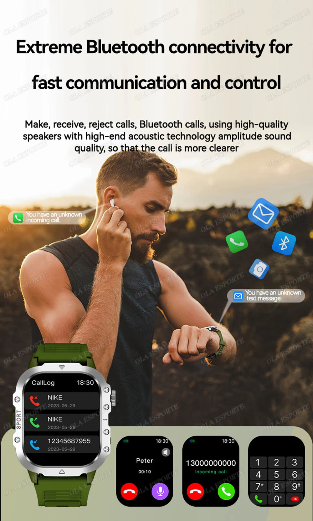 Men’s & Women’s Smart Watch – Fitness Tracker with Heart Rate, Sleep Monitor, Waterproof & Bluetooth Calls for iOS & Android