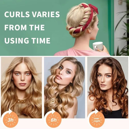 Heatless Curling Rod Headband – Soft Foam Hair Curlers for Sleeping, No-Heat Overnight Curls Hair Styling Tool