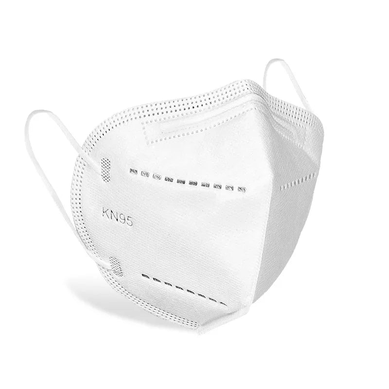 20/40/60 Pcs 5-Layer KN95 Face Masks – Black & White, Breathable Dustproof Protective Masks**