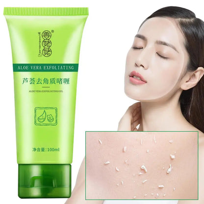 Aloe Vera Face Exfoliating Gel Scrub – Gentle Facial Cleanser, Removes Impurities, Moisturizes & Helps Reduce Pores – 30g / 100g