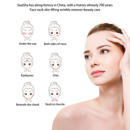 Natural Jade Gua Sha Facial Massage Tool – Face & Neck Beauty Scraping Stone, Manual Skin Care Tool