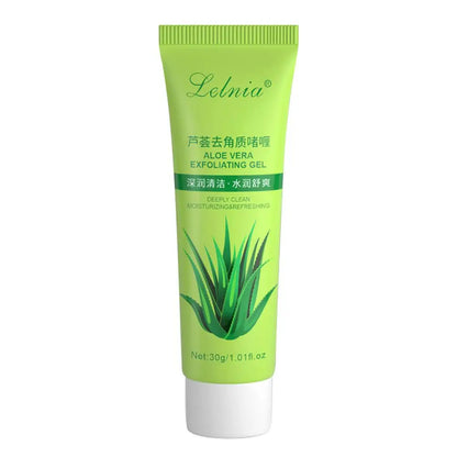Aloe Vera Face Exfoliating Gel Scrub – Gentle Facial Cleanser, Removes Impurities, Moisturizes & Helps Reduce Pores – 30g / 100g