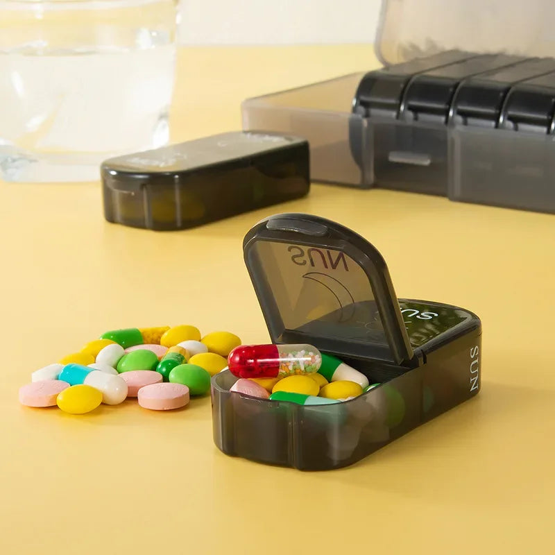 Weekly Pill Organizer 7 Day Pill Box Portable Medicine Tablet Storage Case Travel Container