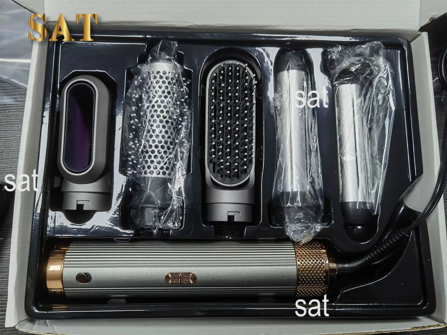 6-in-1 Hot Air Hair Styler Dryer Brush Auto Curler Straightener Volumizer 1400W