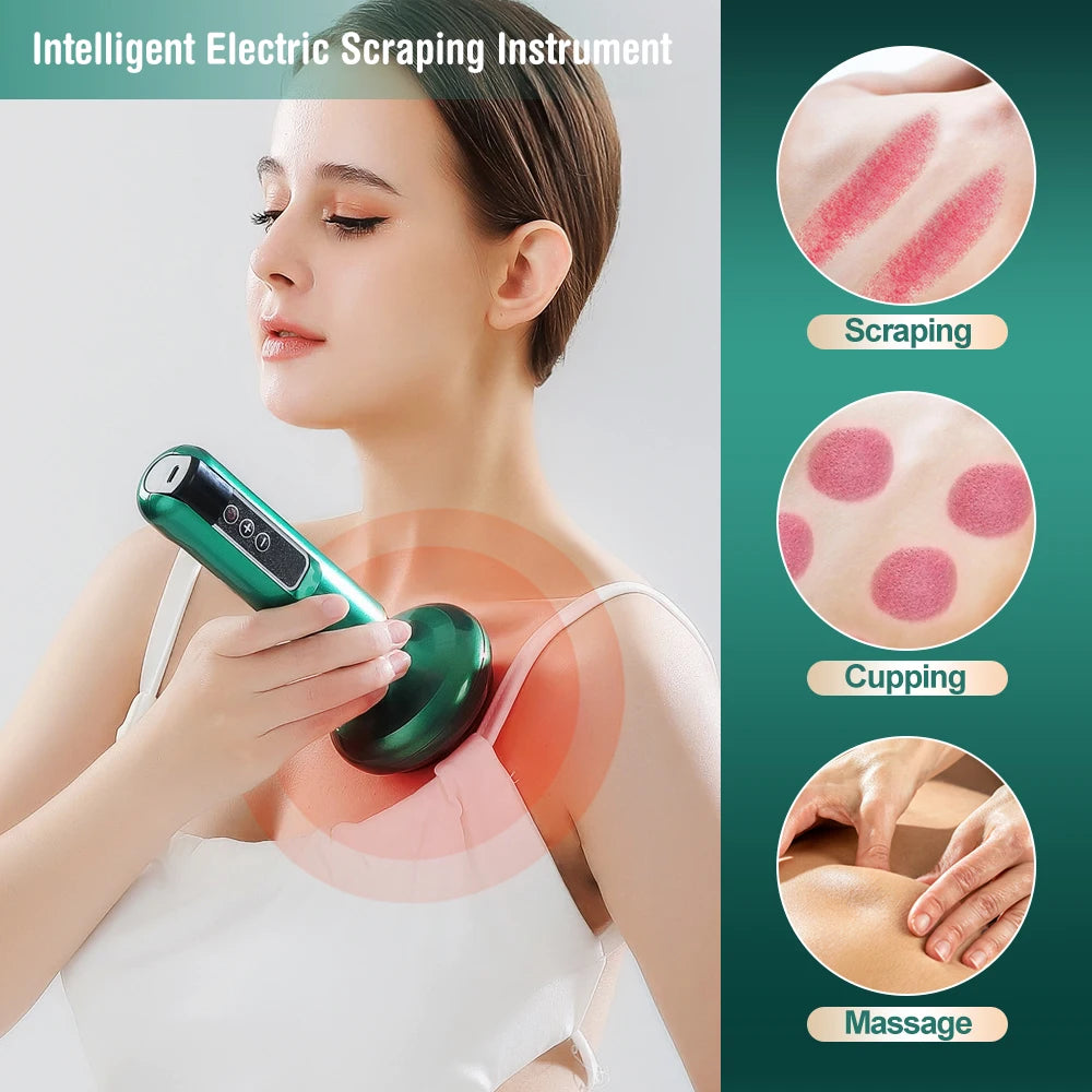 Electric Gua Sha Vacuum Massager – Anti-Cellulite Suction Cup with Infrared Heat Therapy for Slimming & Skin Rejuvenation
