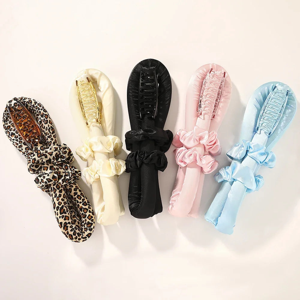 Heatless Curling Rod Headband – Soft Foam Hair Curlers for Sleeping, No-Heat Silk Curl Ribbon for Natural Waves & Curls