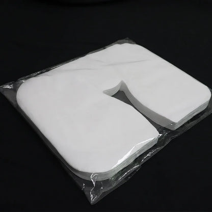 100PCS Disposable Massage Face Cradle Covers Spa Salon Non-Woven Headrest Cushion Sheets