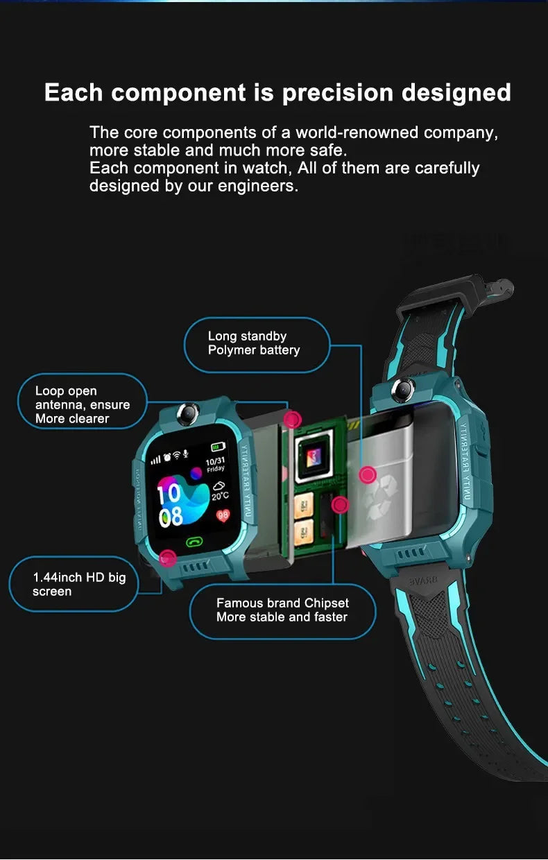 Kids 2G Smart Watch SIM Card SOS Call Camera Voice Chat Touch Screen Q19