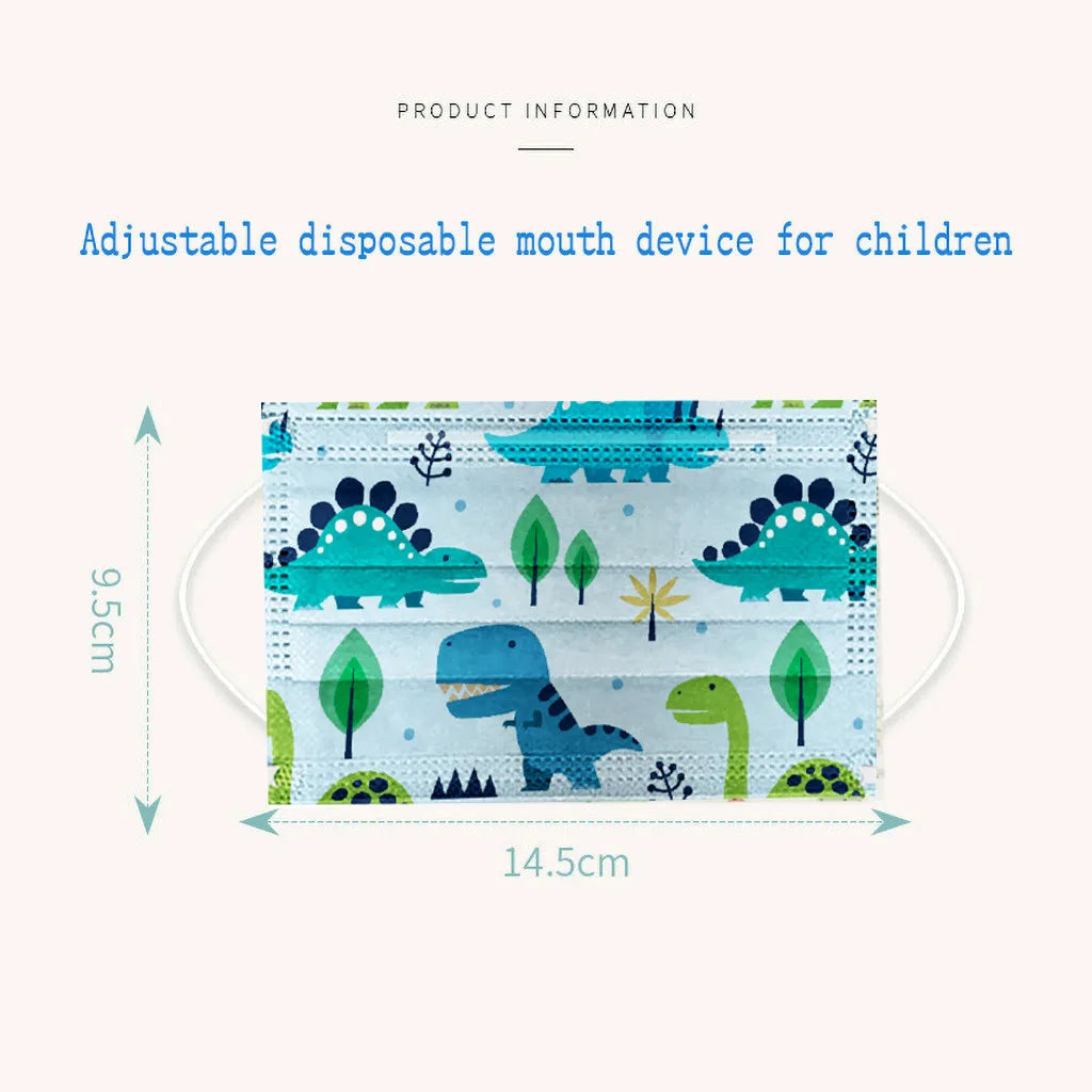 50PCS Kids Disposable Face Masks – 3-Ply Breathable Protective Masks with Soft Ear Loops | Comfortable & Safe for Sensitive Skin
