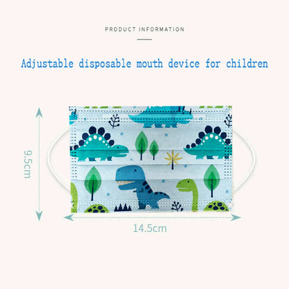 50PCS Kids Disposable Face Masks – 3-Ply Breathable Protective Masks with Soft Ear Loops | Comfortable & Safe for Sensitive Skin