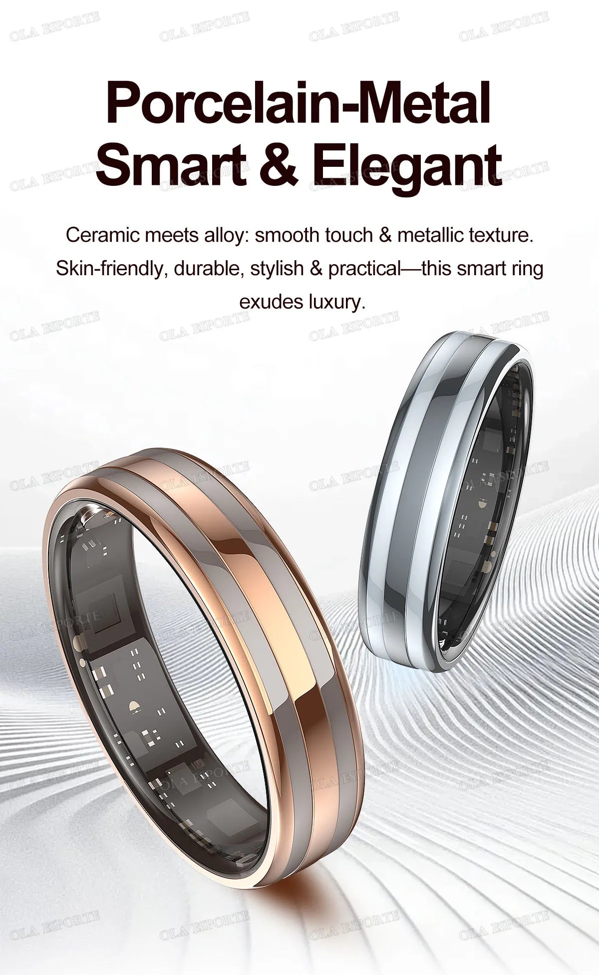 Smart Ring Fitness Tracker Heart Rate Sleep Monitor Waterproof for Android iOS