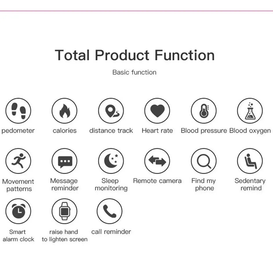 XMSJ Smart Watch Fitness Tracker | Heart Rate & Sleep Monitor | Activity Tracker | Round Touch Screen | Android & iOS