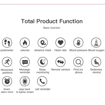 XMSJ Smart Watch Fitness Tracker | Heart Rate & Sleep Monitor | Activity Tracker | Round Touch Screen | Android & iOS