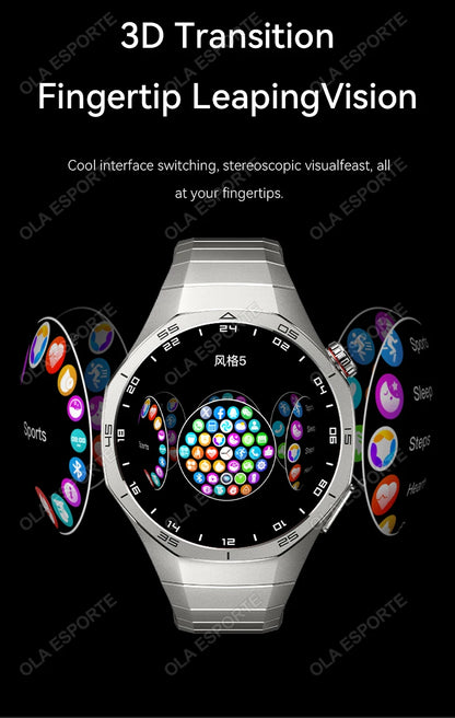 Smart Watch GPS NFC Bluetooth Call 1.52" HD Fitness Tracker Android iPhone
