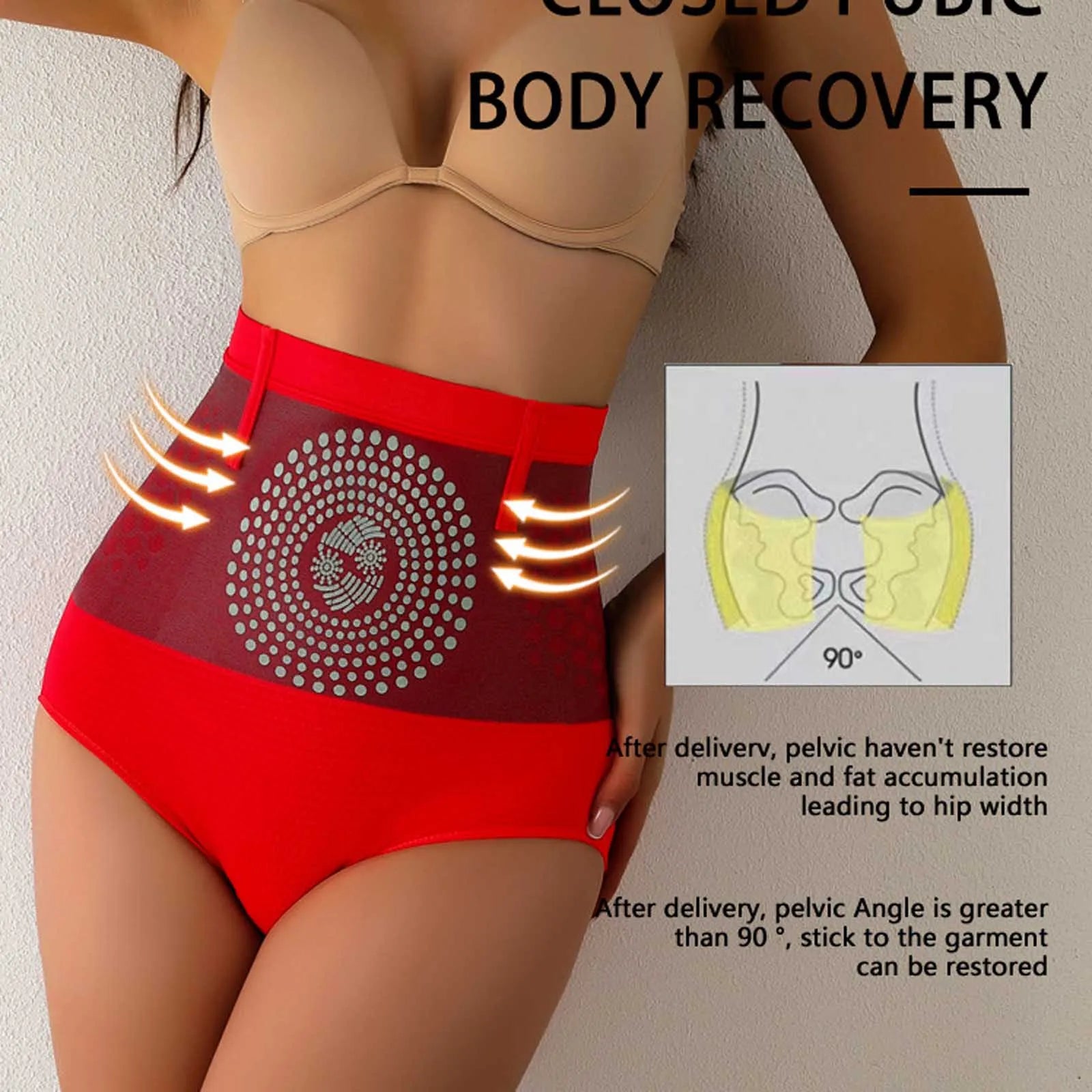 Women's High Waist Shapewear Briefs Seamless Tummy Control Underwear Body Shaper