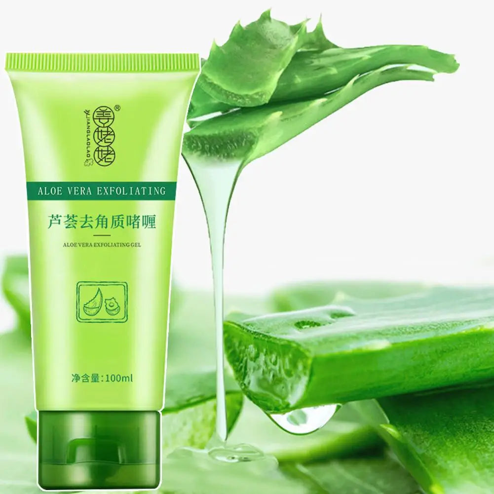 Aloe Vera Face Exfoliating Gel Scrub – Gentle Facial Cleanser, Removes Impurities, Moisturizes & Helps Reduce Pores – 30g / 100g