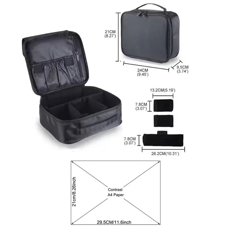 Professional Makeup Case Travel Cosmetic Organizer Waterproof Beauty Storage Bag
