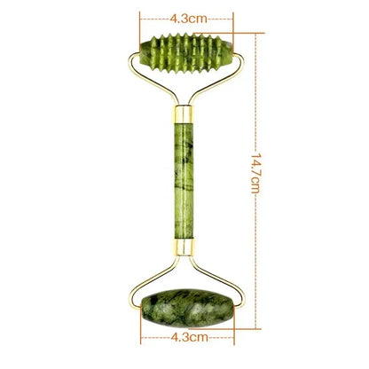 Natural Jade Roller & Gua Sha Set – Facial Massager for Anti-Aging, Puffiness & Skin Care – Spa Beauty Tool for Face & Neck