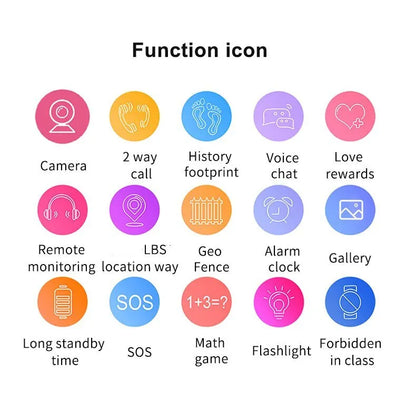 Kids 2G Smart Watch SIM Card SOS Call Camera Voice Chat Touch Screen Q19