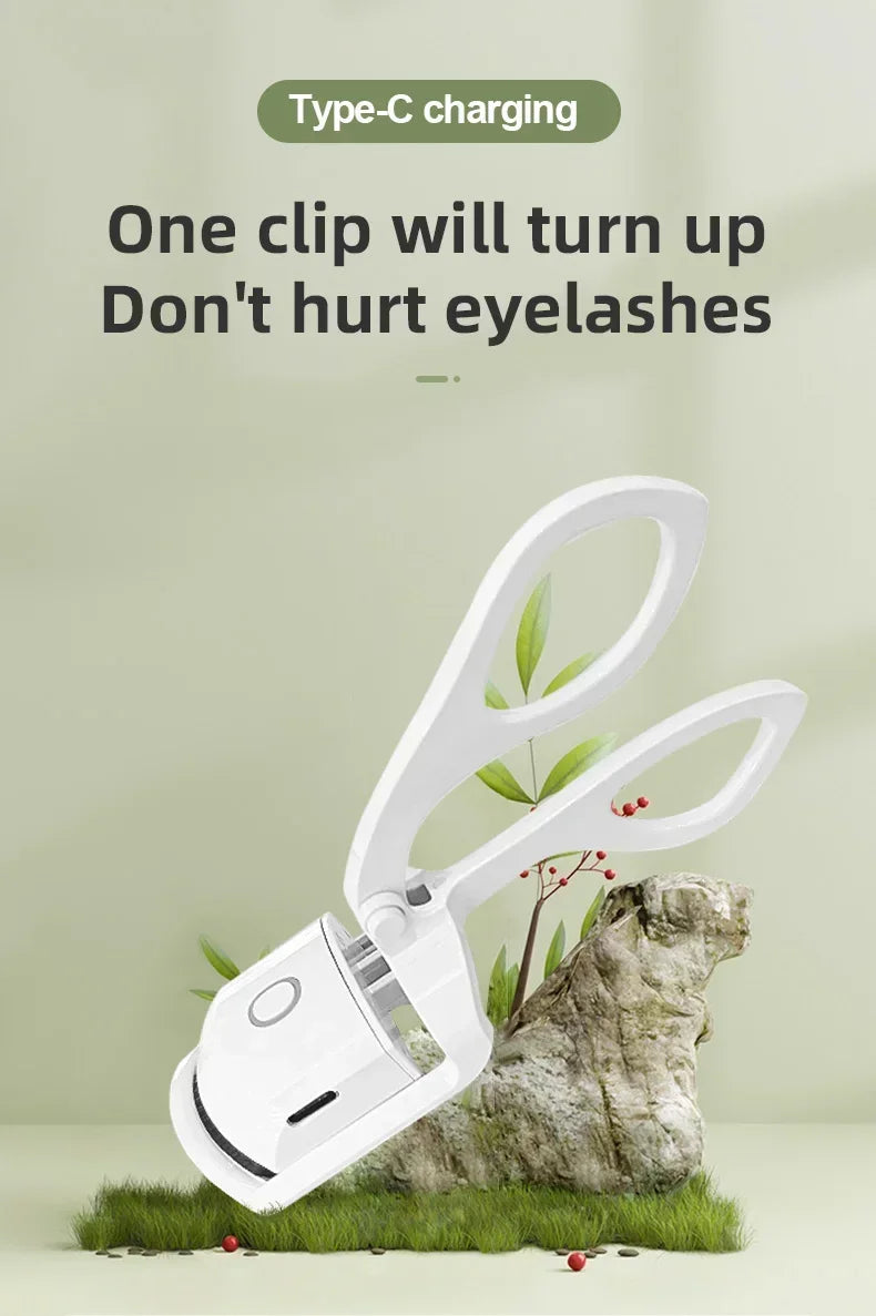 Electric Heated Eyelash Curler – USB Rechargeable, Fast Heating, Portable Lash Lifter for Long-Lasting Curl