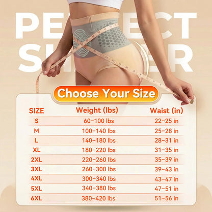 Women's High Waist Shapewear Briefs Seamless Tummy Control Underwear Body Shaper