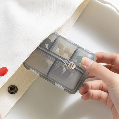 Weekly Pill Organizer Box – 7 Day Portable Travel Medicine Case with 14 Compartments for Pills, Vitamins & Supplements