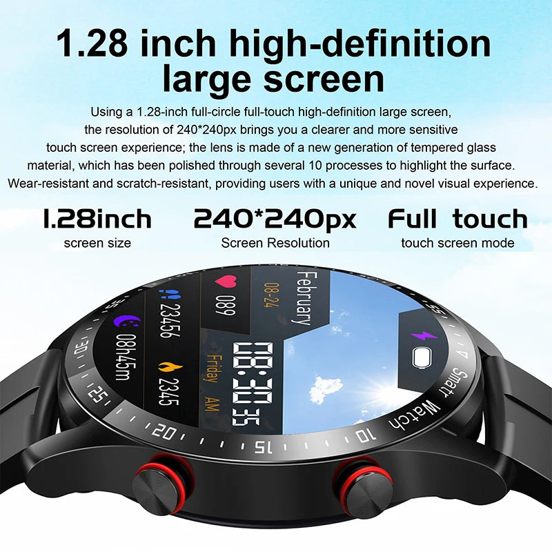Men’s Bluetooth Smart Watch | Fitness & Activity Tracker | Call & Message Alerts | Waterproof Sports Smartwatch with Box
