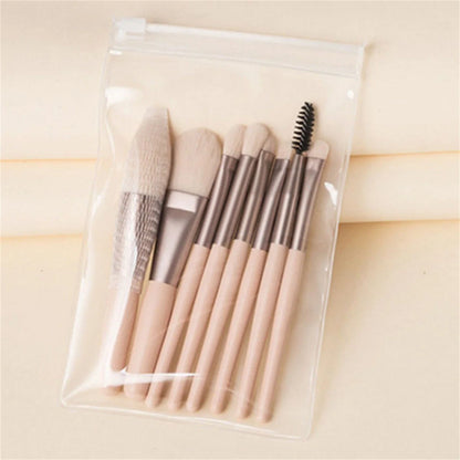 8PCS Soft Fluffy Makeup Brush Set Foundation Blush Powder Eyeshadow Kabuki Blending Brushes