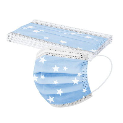 50PCS 3-Ply Disposable Face Masks with Ear Loops – Breathable Protective Masks for Adults, Bulk Pack Mascarillas Desechables