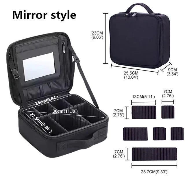 Professional Makeup Case Travel Cosmetic Organizer Waterproof Beauty Storage Bag