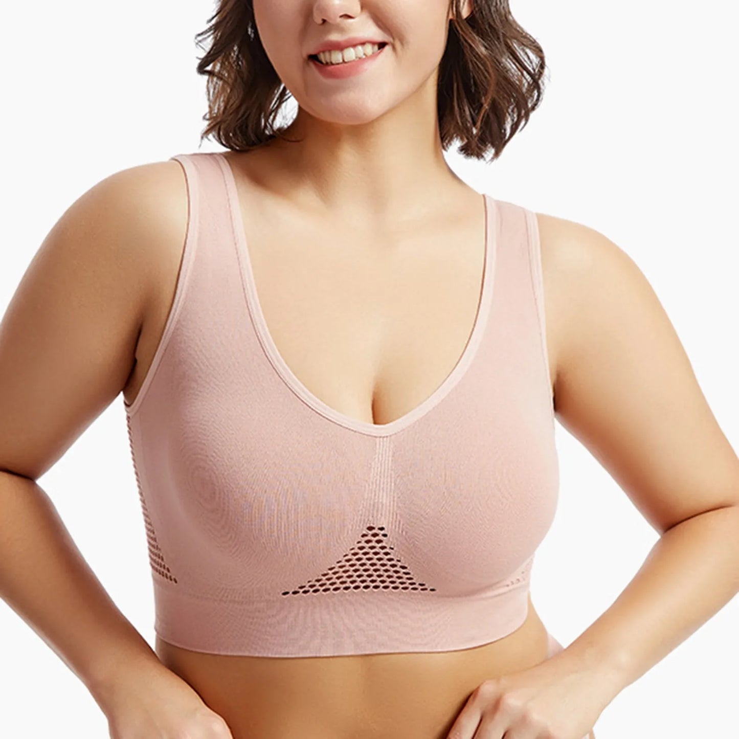 Women’s Sports Bra – Breathable Support Yoga & Running Bra, Soft Shock-Absorbing Fitness Top (No Underwire)