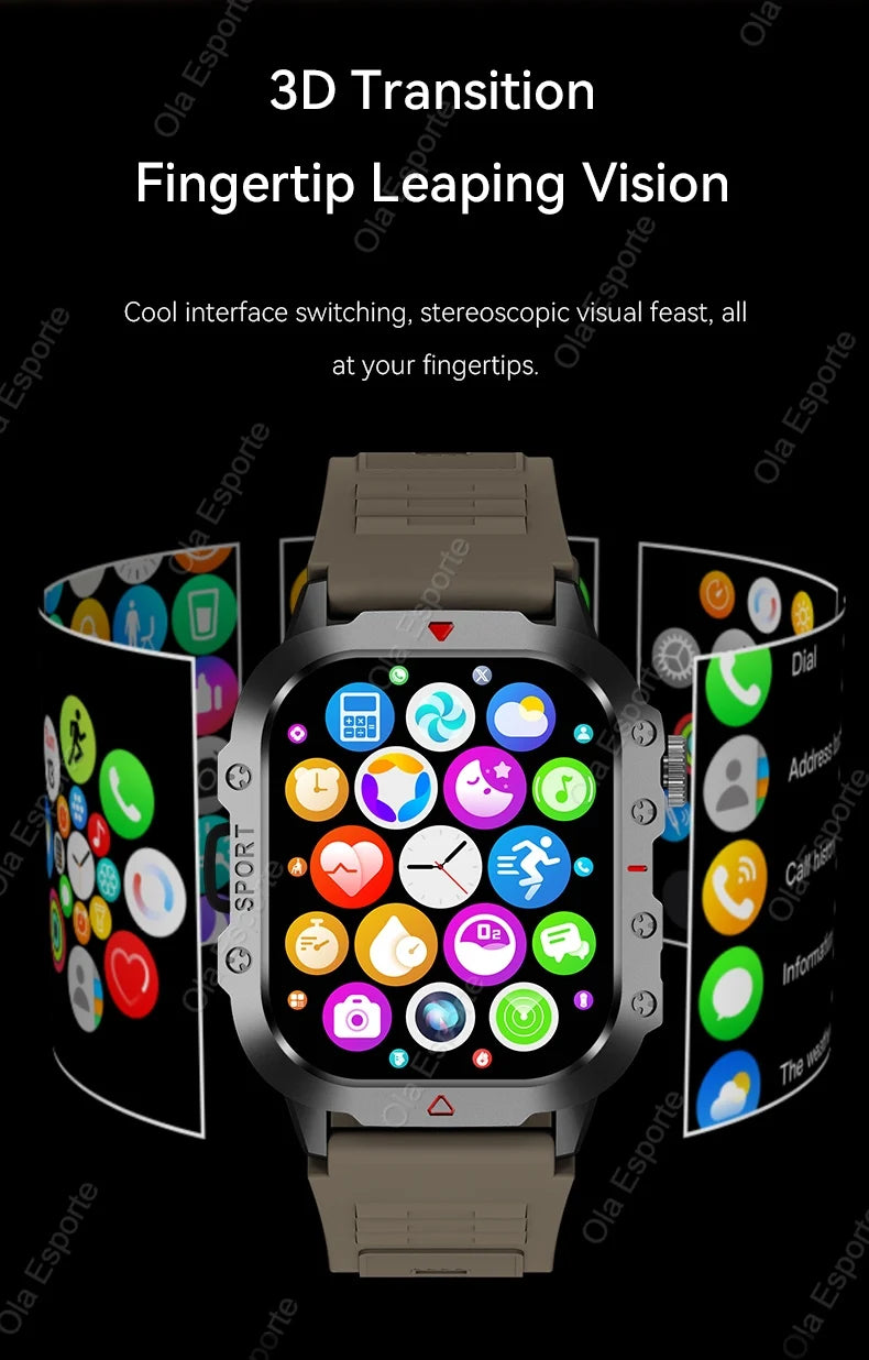 Men’s Smart Watch Bluetooth Call – LED Touch Screen Fitness Tracker with Multi-Sport Modes, Smart Notifications (Android & iOS)