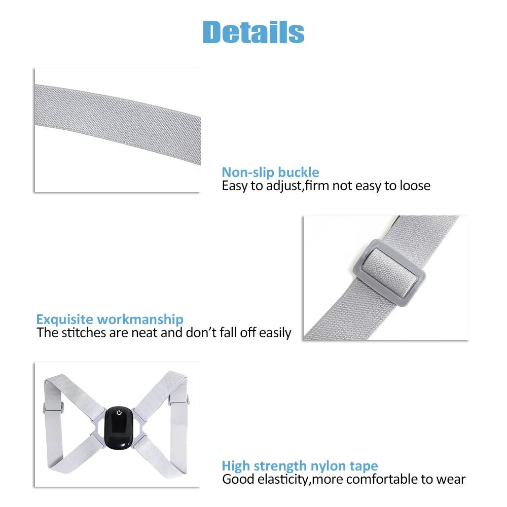 Smart Posture Corrector with Sensor – Invisible Back Support Belt & Hunchback Reminder for Adults and Kids