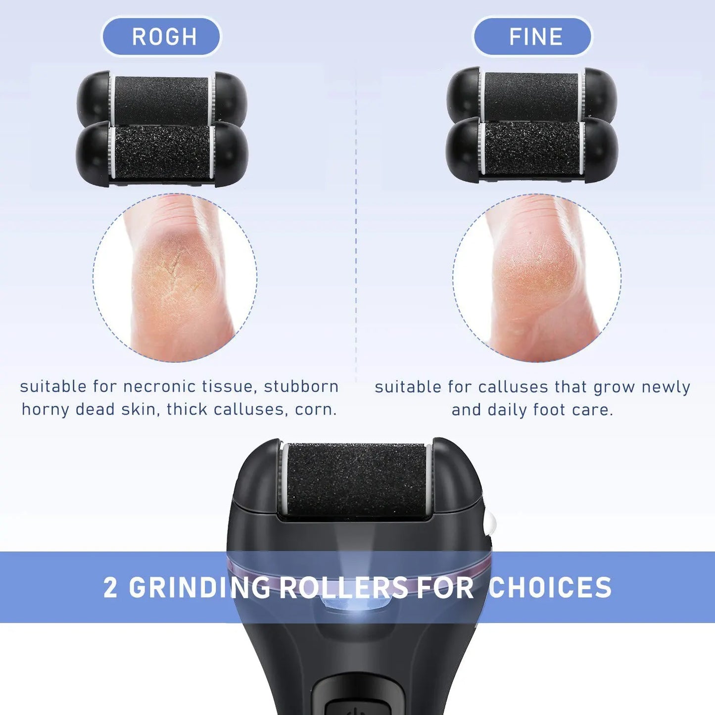 Rechargeable Electric Pedicure Tool – Professional Callus Remover & Foot File for Smooth Heels